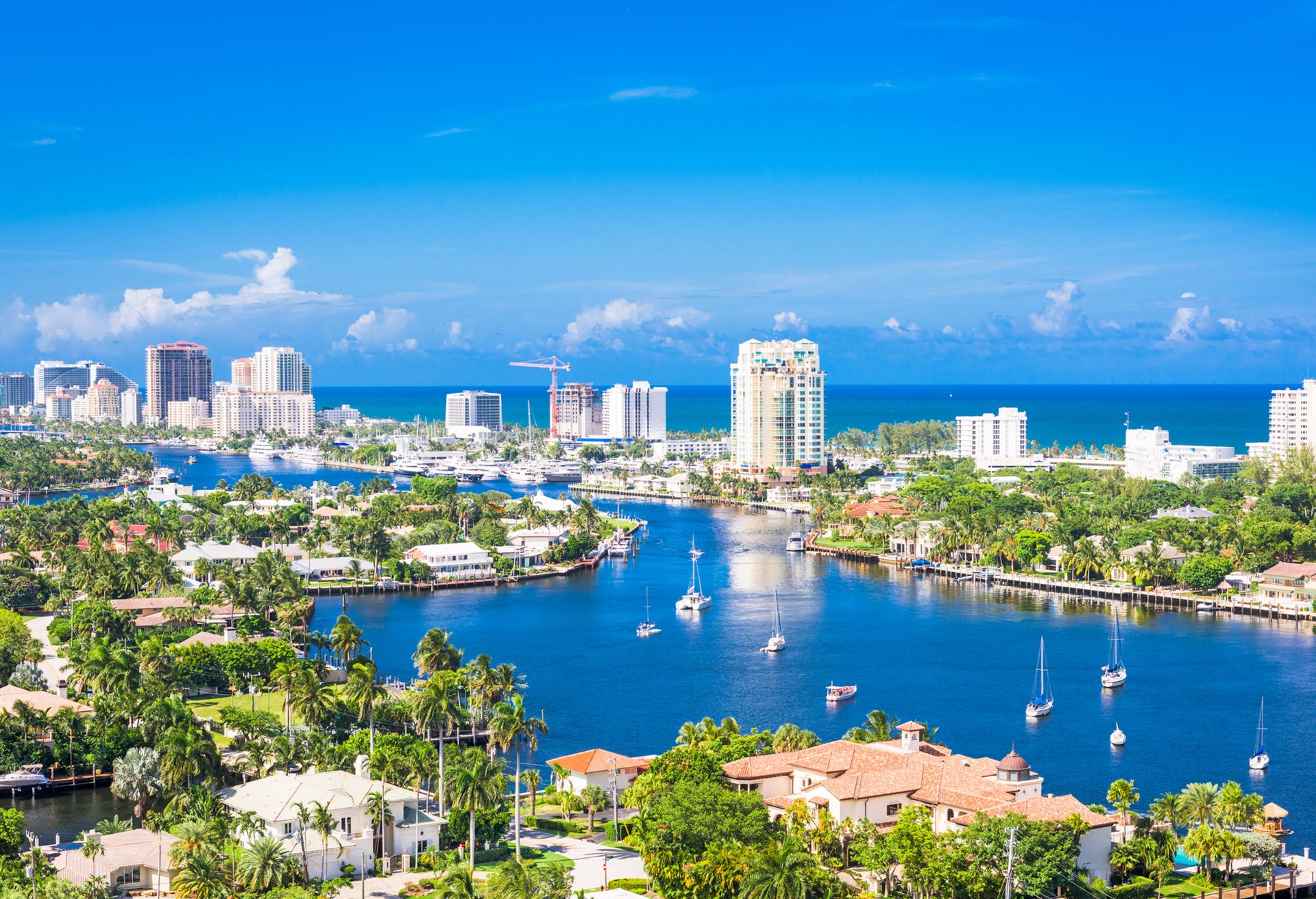 View of the beach in florida.